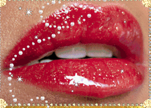 Gif animé bouche brillante